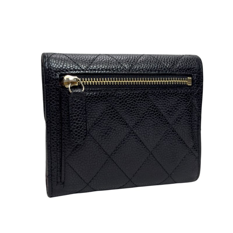 CHANEL CC 荔枝皮 短銀包-7