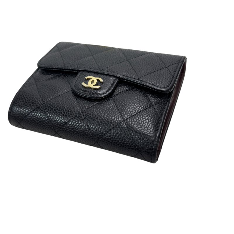 CHANEL CC 荔枝皮 短銀包-9