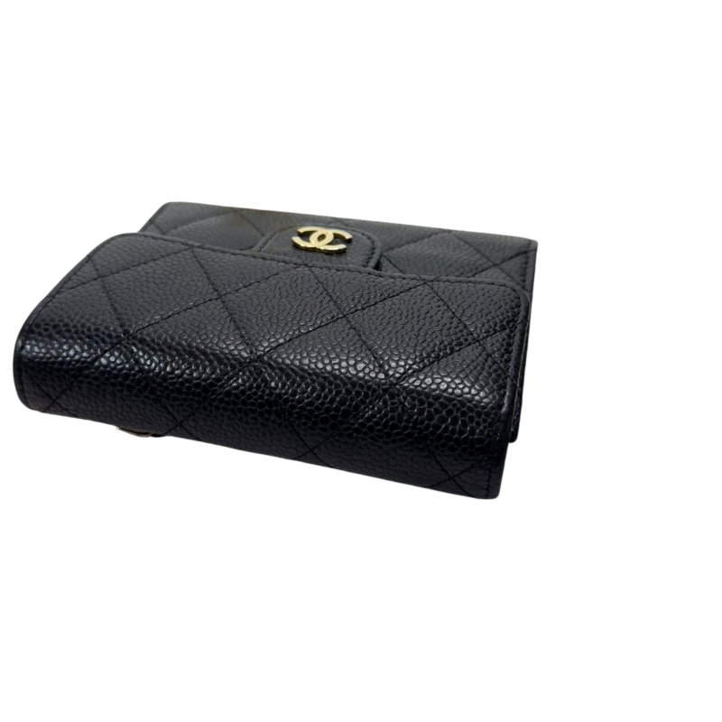 CHANEL CC 荔枝皮 短銀包-11