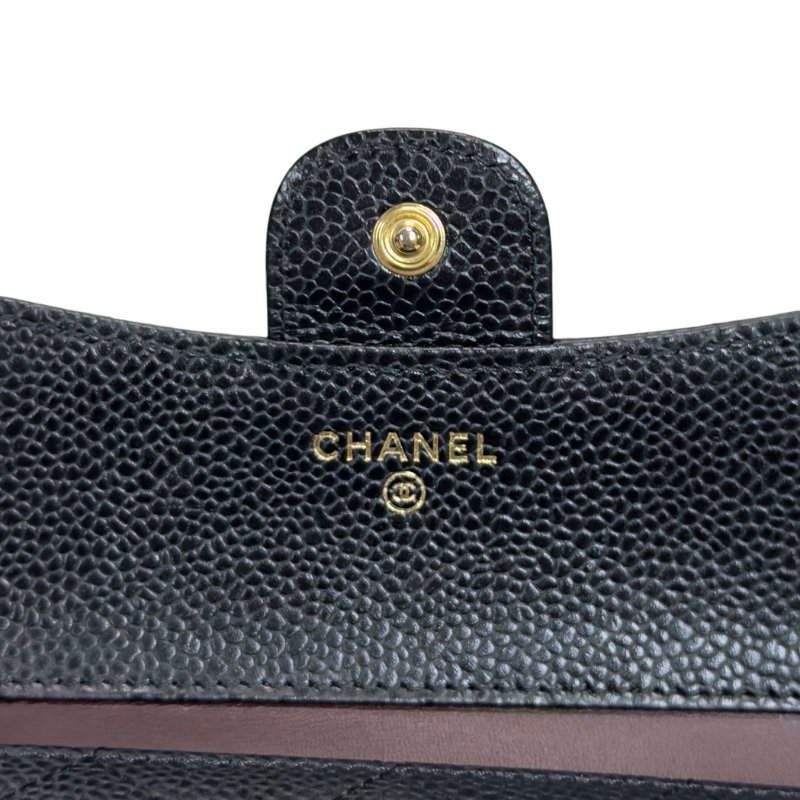 CHANEL CC 荔枝皮 短銀包-19