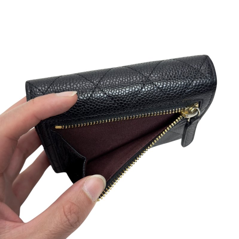 CHANEL CC 荔枝皮 短銀包-20