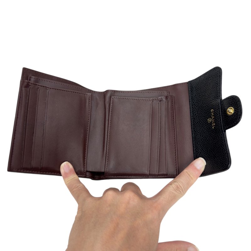 CHANEL CC 荔枝皮 短銀包-21