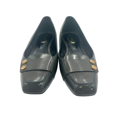 【美收精品】TODS 灰色矽膠平底鞋 4-870