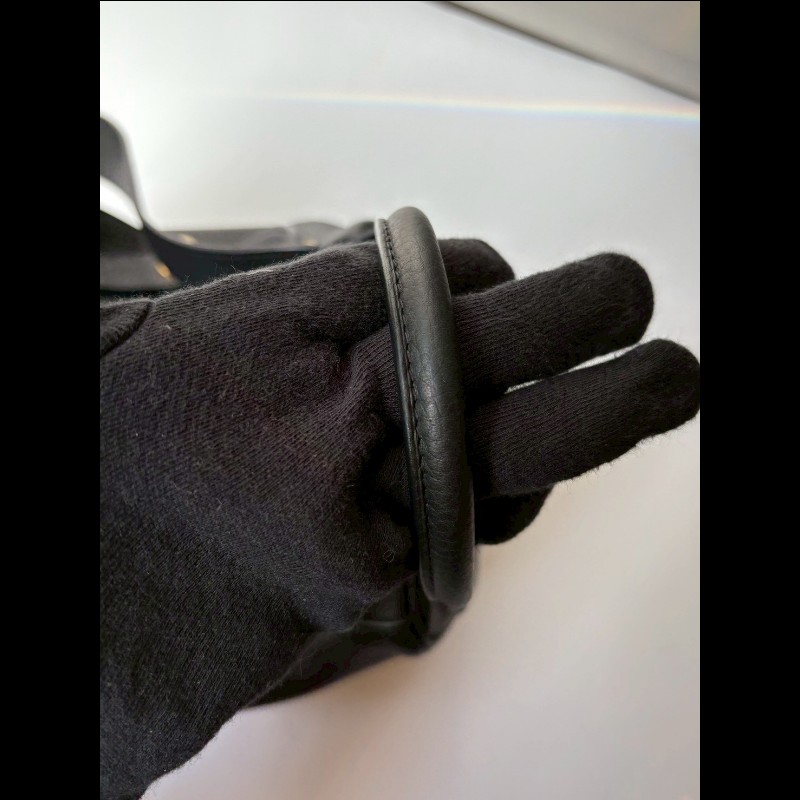 Hermes 金釦黑皮肩側包 Lindy 30-13