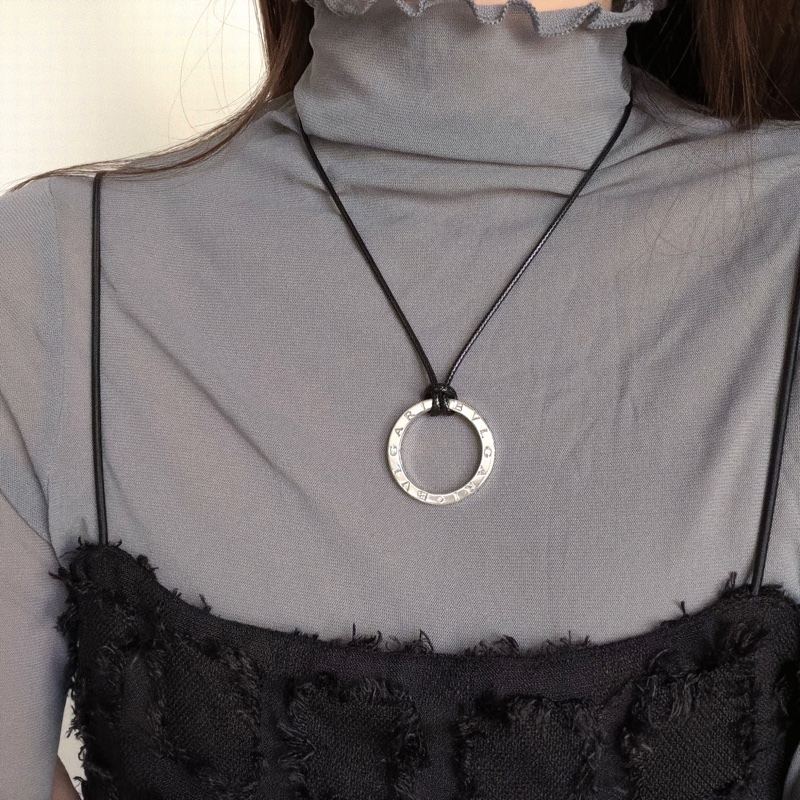 寶格麗 Bvlgari 吊墜 鎖匙圈 絲巾圈 項鏈 純銀 意大利製-1