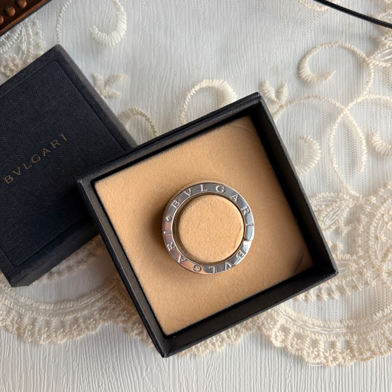 寶格麗 Bvlgari 吊墜 鎖匙圈 絲巾圈 項鏈 純銀 意大利製-3