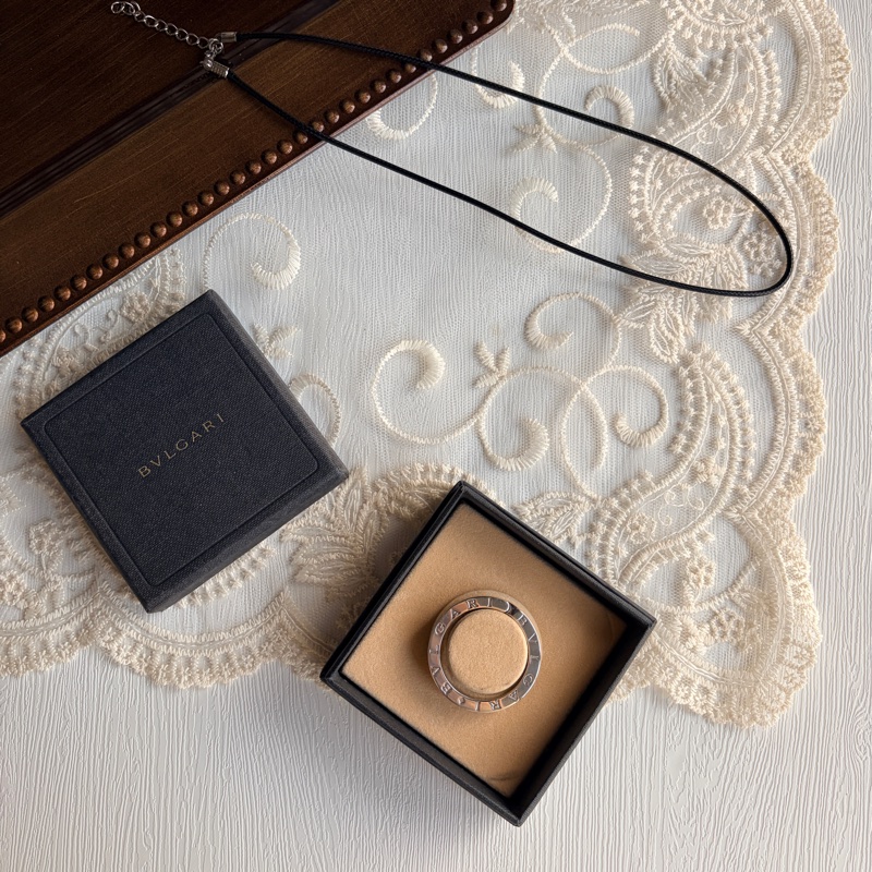 寶格麗 Bvlgari 吊墜 鎖匙圈 絲巾圈 項鏈 純銀 意大利製-5