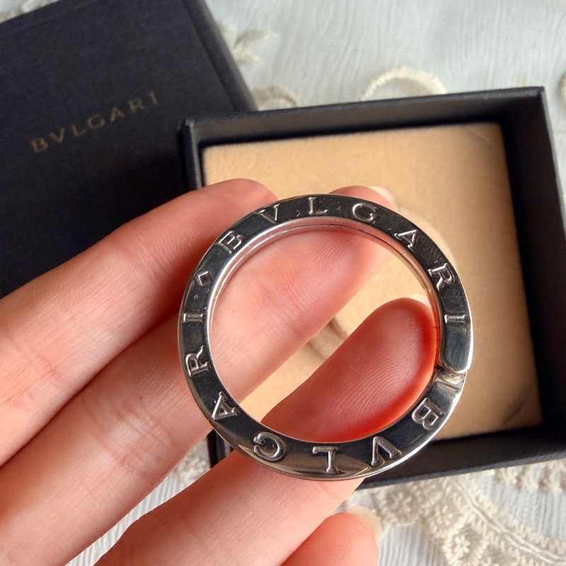 寶格麗 Bvlgari 吊墜 鎖匙圈 絲巾圈 項鏈 純銀 意大利製-7