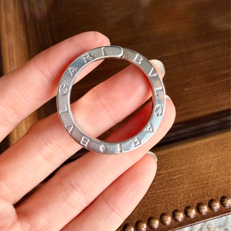 寶格麗 Bvlgari 吊墜 鎖匙圈 絲巾圈 項鏈 純銀 意大利製-8