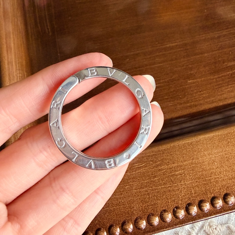 寶格麗 Bvlgari 吊墜 鎖匙圈 絲巾圈 項鏈 純銀 意大利製-9