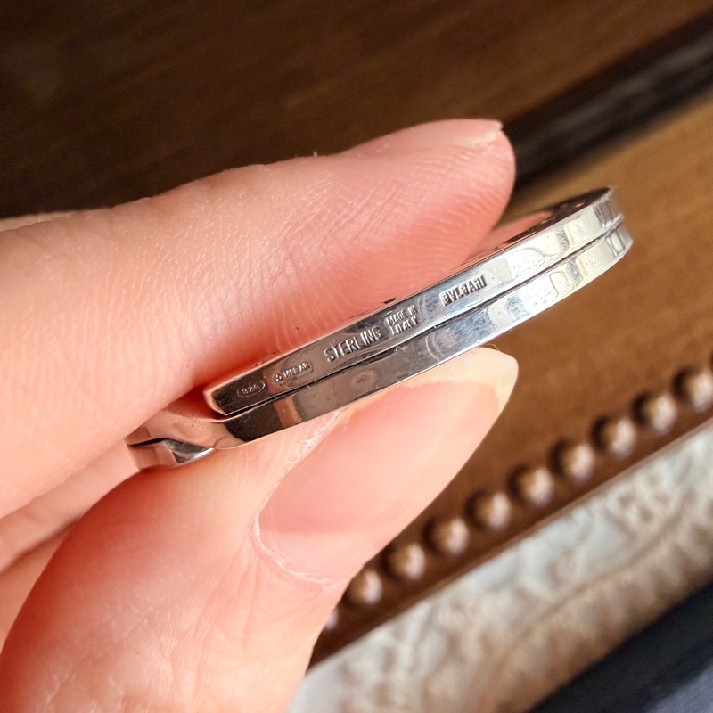 寶格麗 Bvlgari 吊墜 鎖匙圈 絲巾圈 項鏈 純銀 意大利製-13