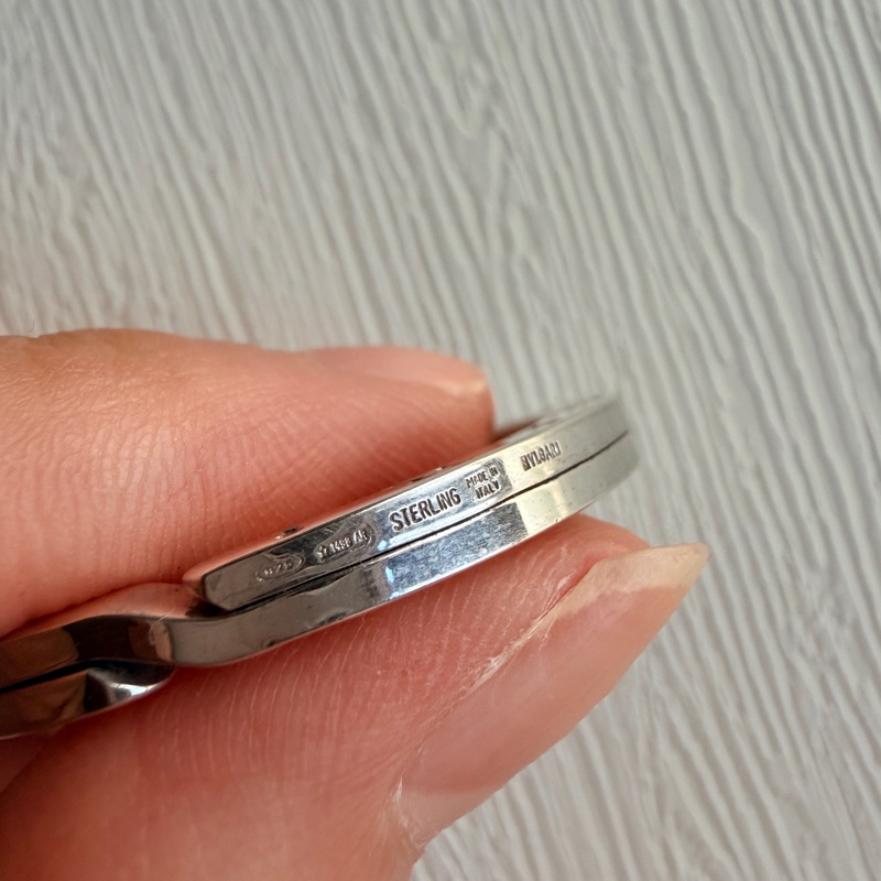 寶格麗 Bvlgari 吊墜 鎖匙圈 絲巾圈 項鏈 純銀 意大利製-14