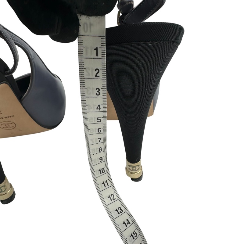 【美收精品】CHANEL 藍灰色跟鞋 4-881-8