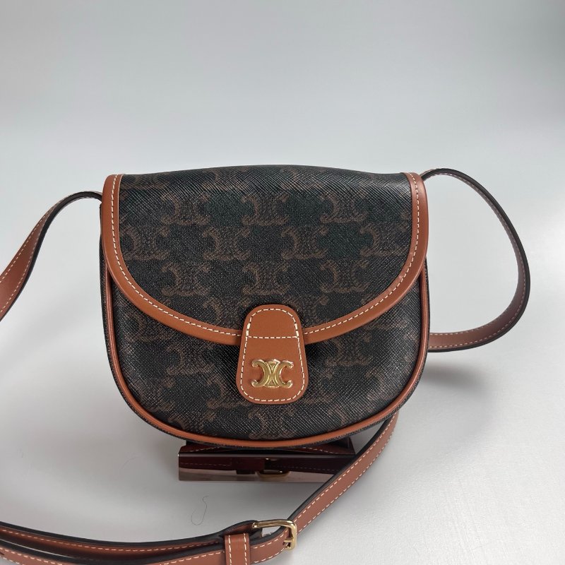 全新品 CELINE  老花馬鞍包-0