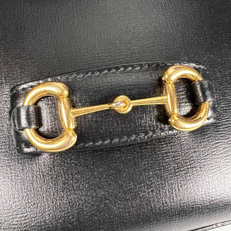 GUCCI 658574 黑牛皮1955側肩包-7