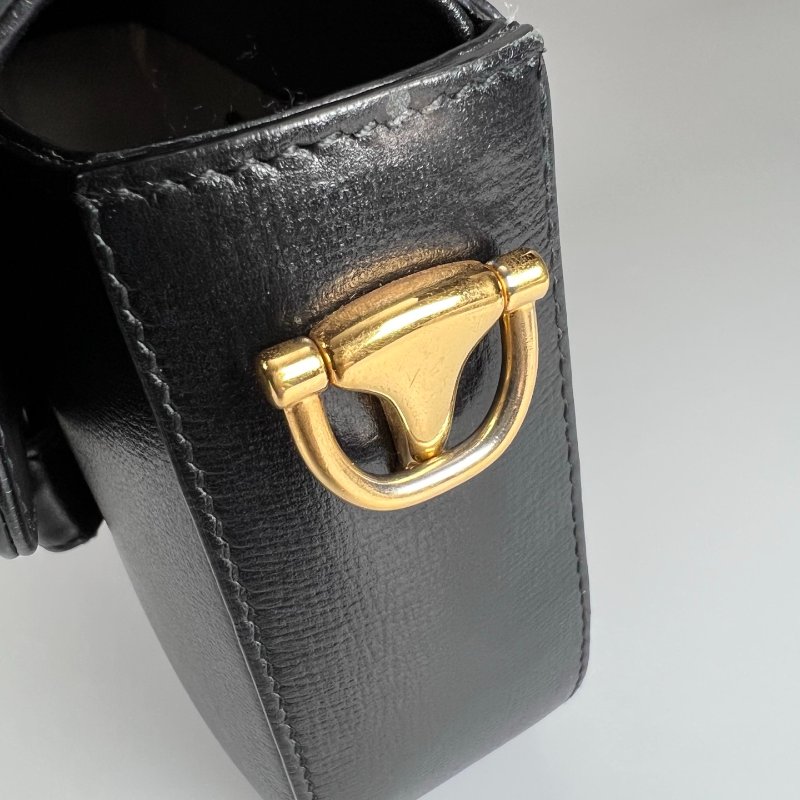 GUCCI 658574 黑牛皮1955側肩包-8