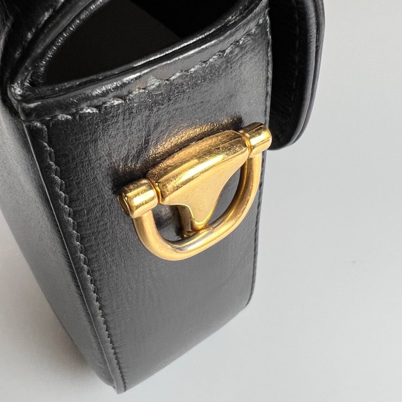 GUCCI 658574 黑牛皮1955側肩包-9