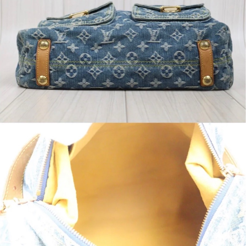 「JL精品代購」中古 LV牛仔丹寧baggy中號-8