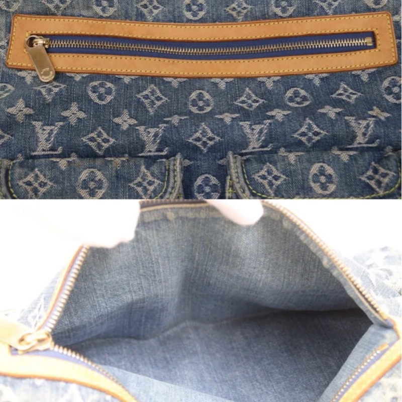 「JL精品代購」中古 LV牛仔丹寧baggy中號-12