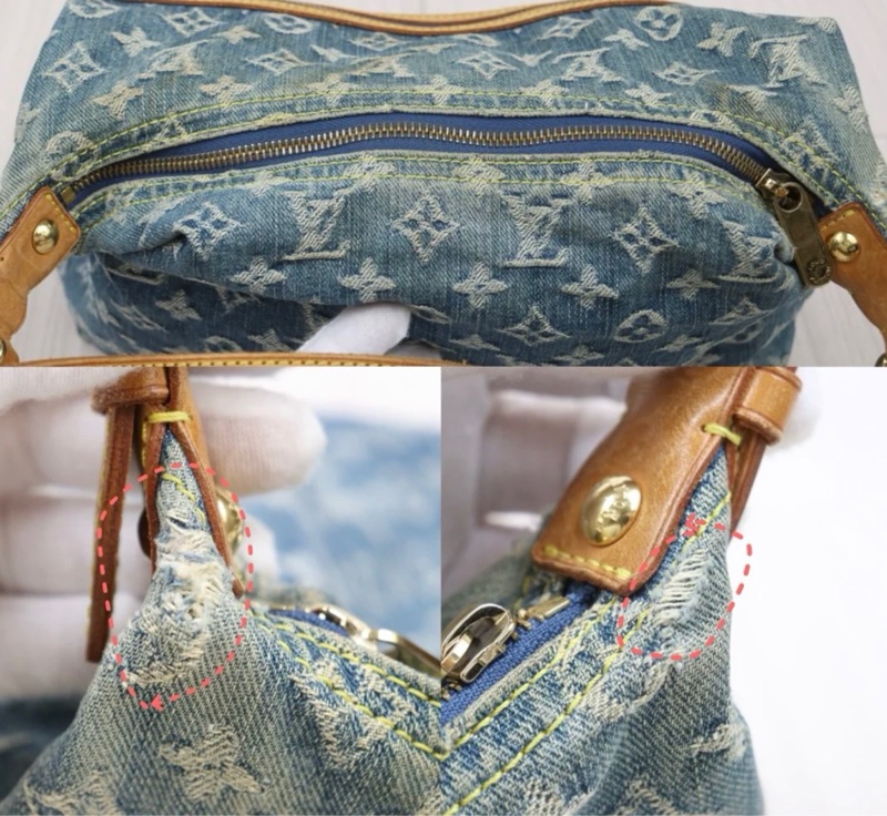 「JL精品代購」中古 LV牛仔丹寧baggy中號-14