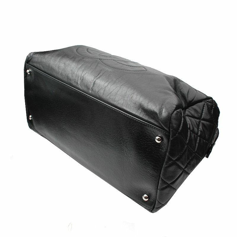 【包稅】CHANEL 黑色皮革 CC 標誌鏈條單肩包-3