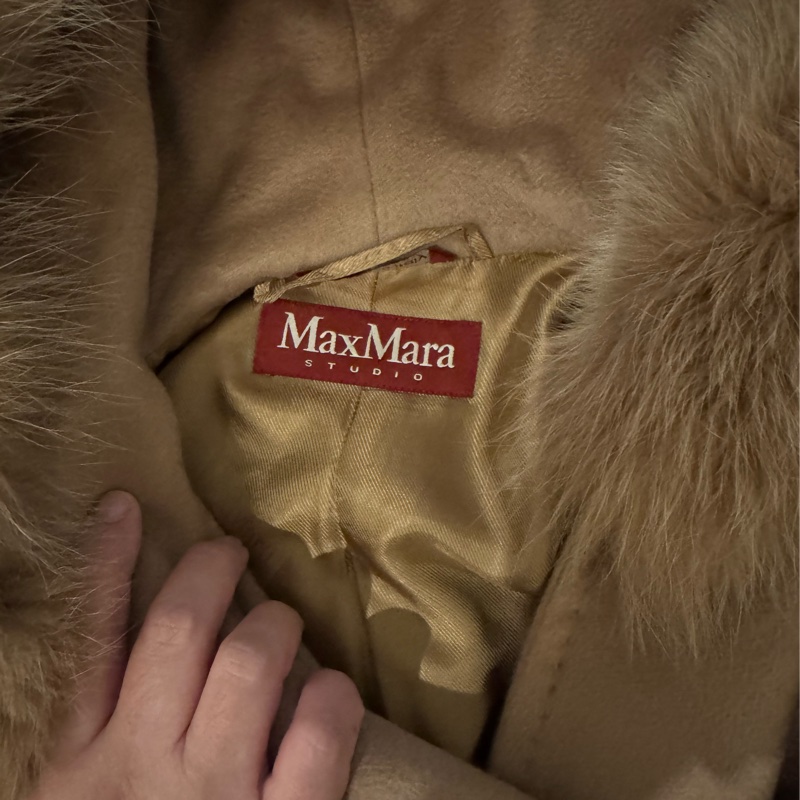 Maxmara mango 羊毛駝色大衣-8