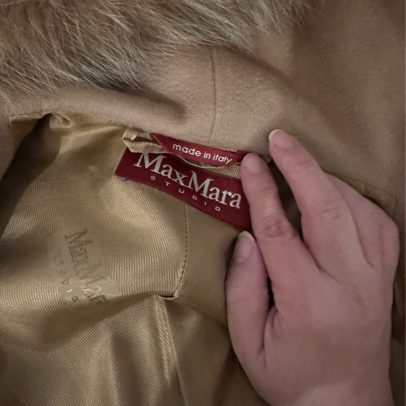 Maxmara mango 羊毛駝色大衣-11