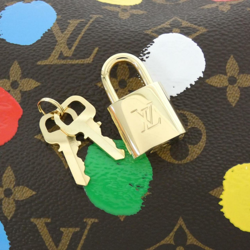 路易威登 Monogram (LV x YK) Speedy Bandouliere 25cm 波士頓包 M46433-3