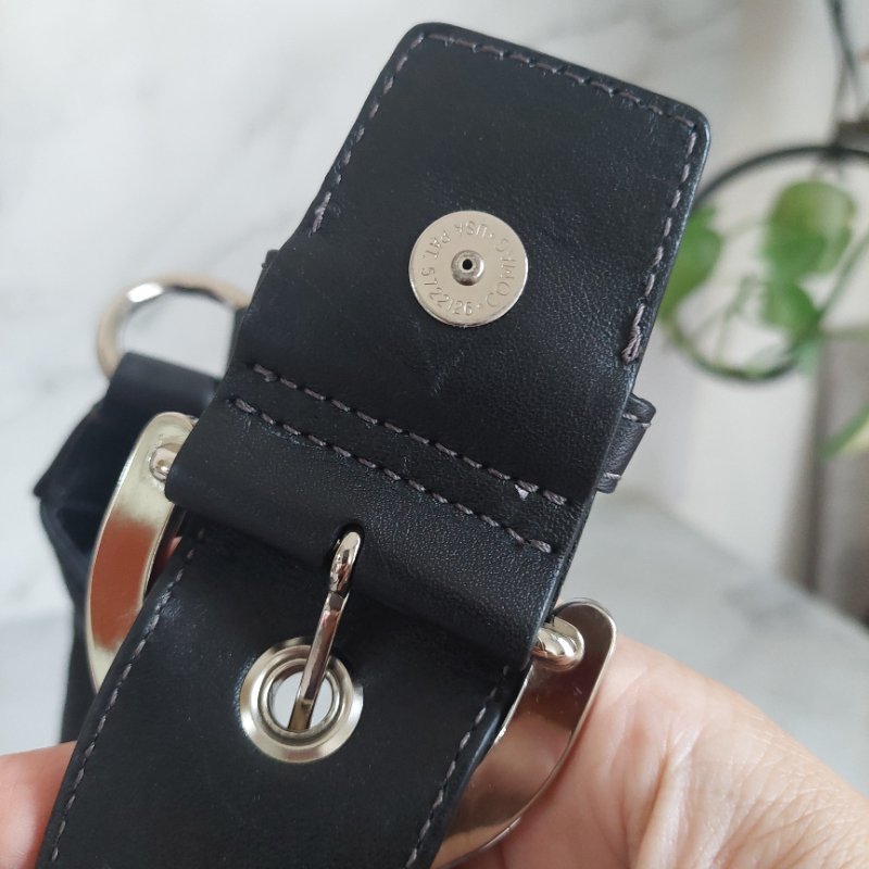 Coach 黑色牛皮肩背側背包-75