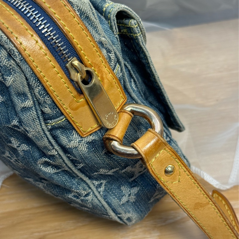 Lv vintage 單寧牛仔相機包-10
