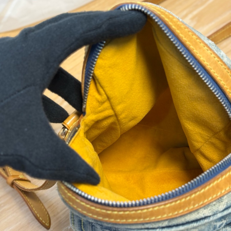 Lv vintage 單寧牛仔相機包-16