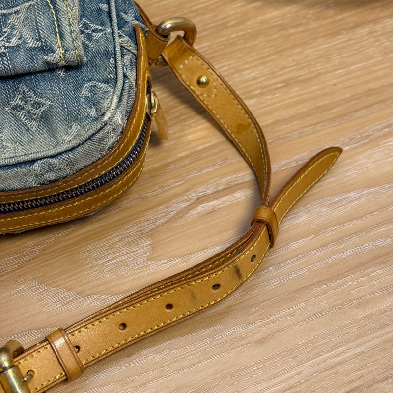 Lv vintage 單寧牛仔相機包-18