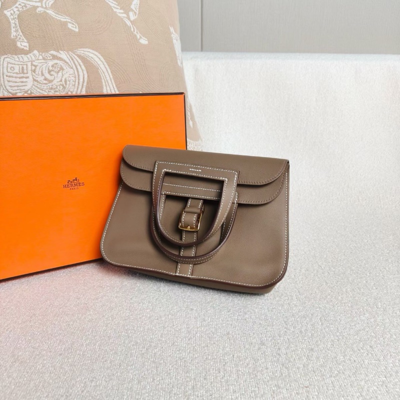 Hermes  halzan21     21 mini K刻 Swift皮 大象灰 銀扣21*15*6 99新配件盒子塵袋-3