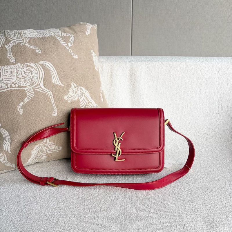 YSL Solferino豆腐包中號紅色 金扣 23*17*5 98新配件塵袋-1
