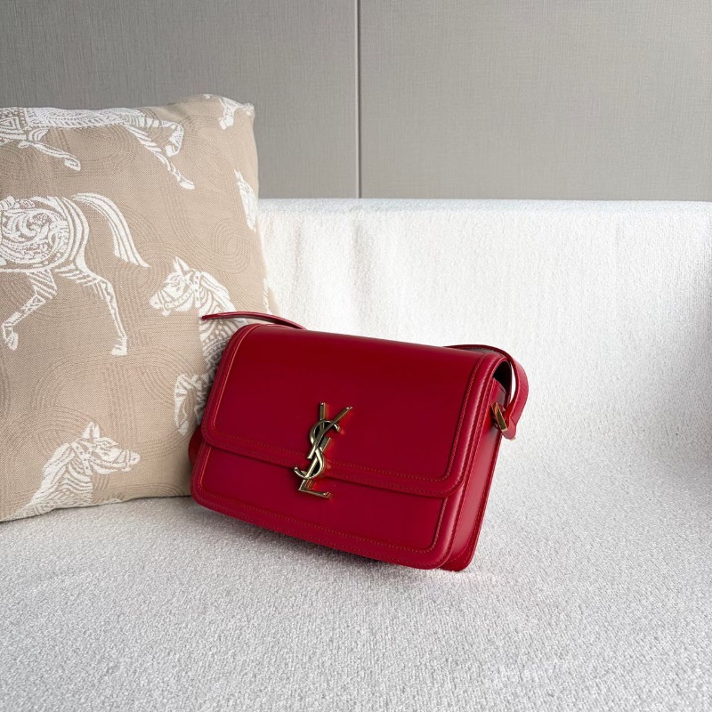 YSL Solferino豆腐包中號紅色 金扣 23*17*5 98新配件塵袋-3