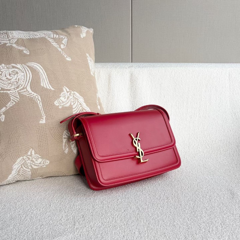 YSL Solferino豆腐包中號紅色 金扣 23*17*5 98新配件塵袋-4