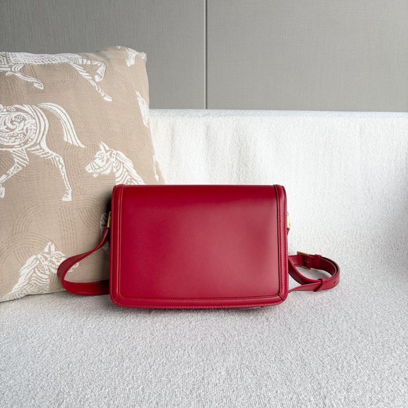 YSL Solferino豆腐包中號紅色 金扣 23*17*5 98新配件塵袋-5