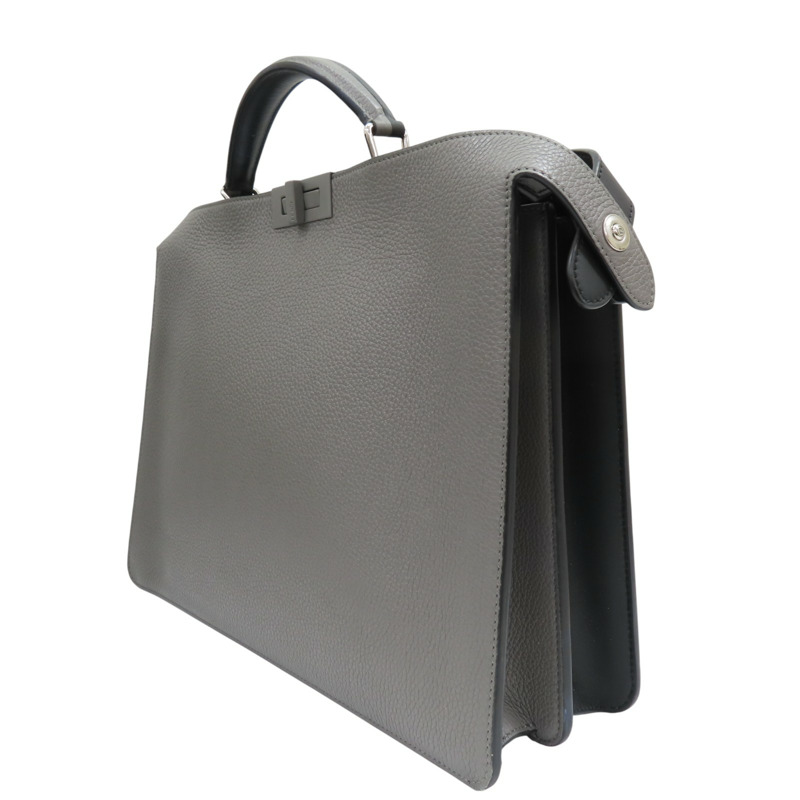 灰色/黑色 雙面 牛皮 Peekaboo ISeeU 兩用包【FENDI 芬迪】 7VA529-2