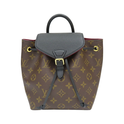 黑/棕色 原花帆布 Montsouris NM BB 後背包 M45516【LOUIS VUITTON LV 路易威登】 M45516