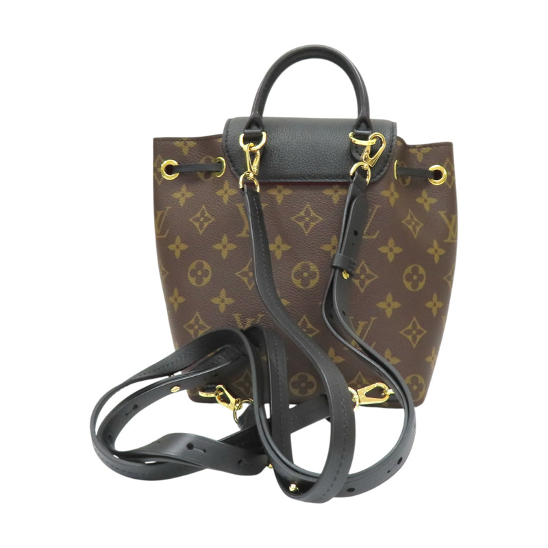 黑/棕色 原花帆布 Montsouris NM BB 後背包 M45516【LOUIS VUITTON LV 路易威登】 M45516-1