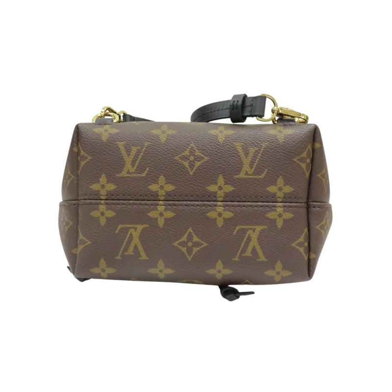 黑/棕色 原花帆布 Montsouris NM BB 後背包 M45516【LOUIS VUITTON LV 路易威登】 M45516-3