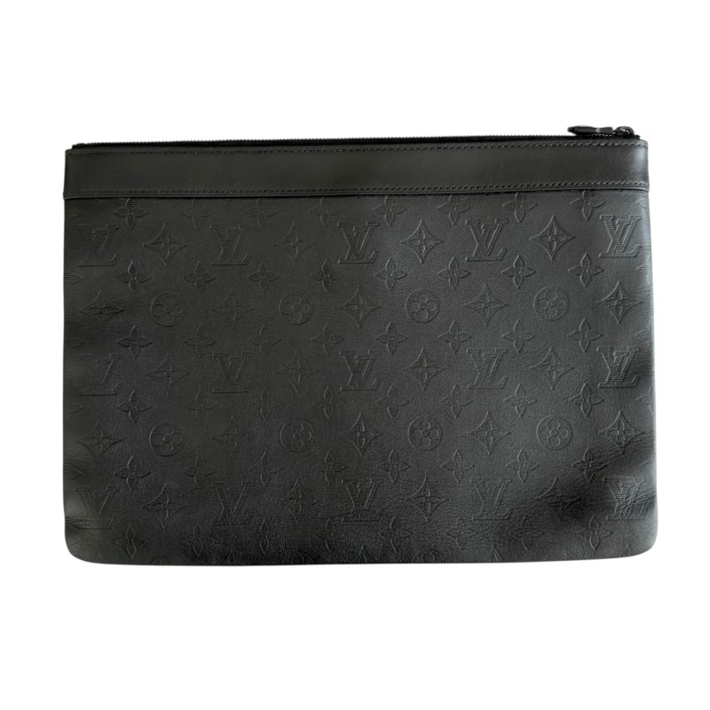 LOUIS VUITTON Shadow Discovery 老花壓紋 手包-7