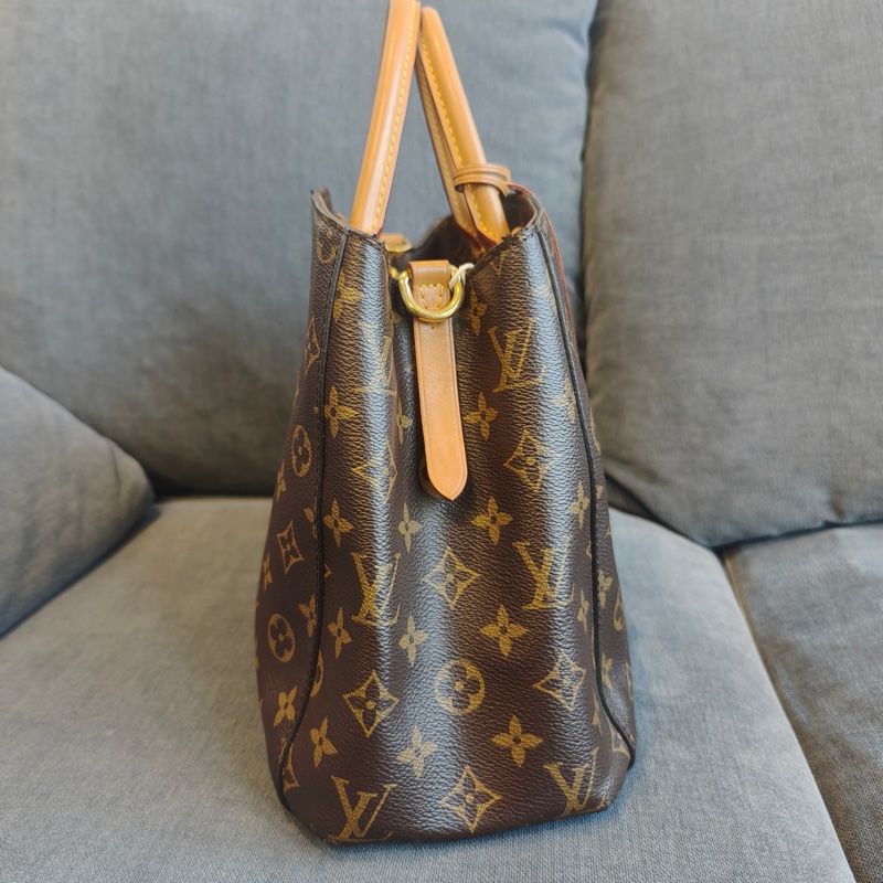 LOUIS VIUTTON 路易威登 Montaigne 中號 老花色 塗層帆布 通用款 手提包 單肩包-2