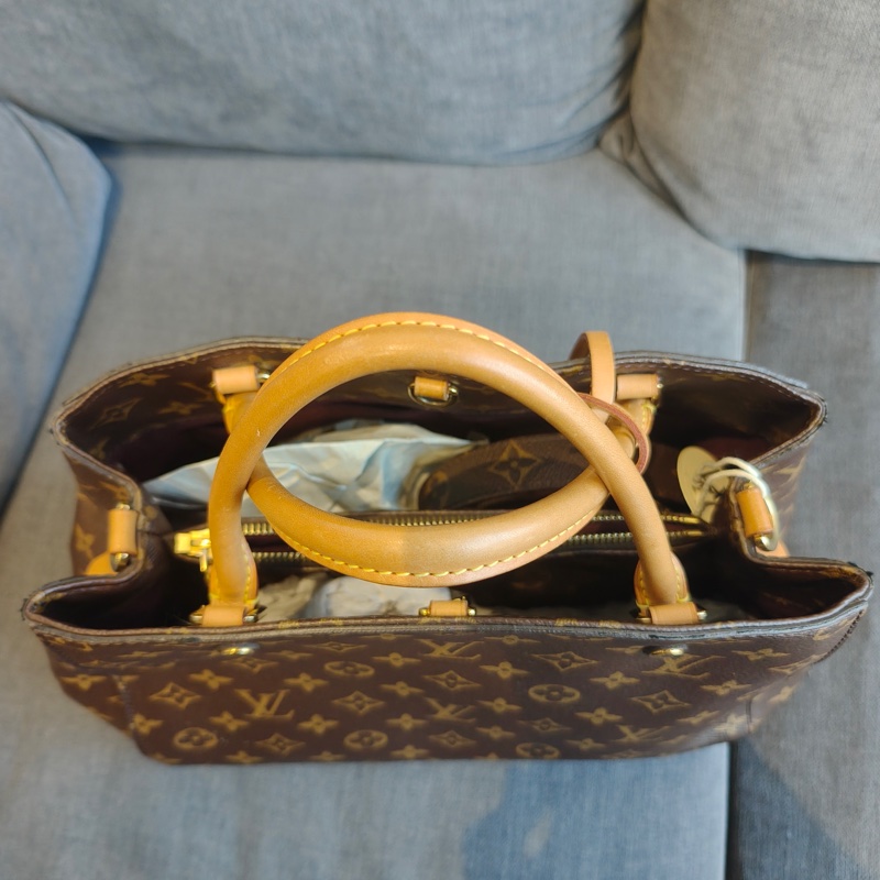 LOUIS VIUTTON 路易威登 Montaigne 中號 老花色 塗層帆布 通用款 手提包 單肩包-7