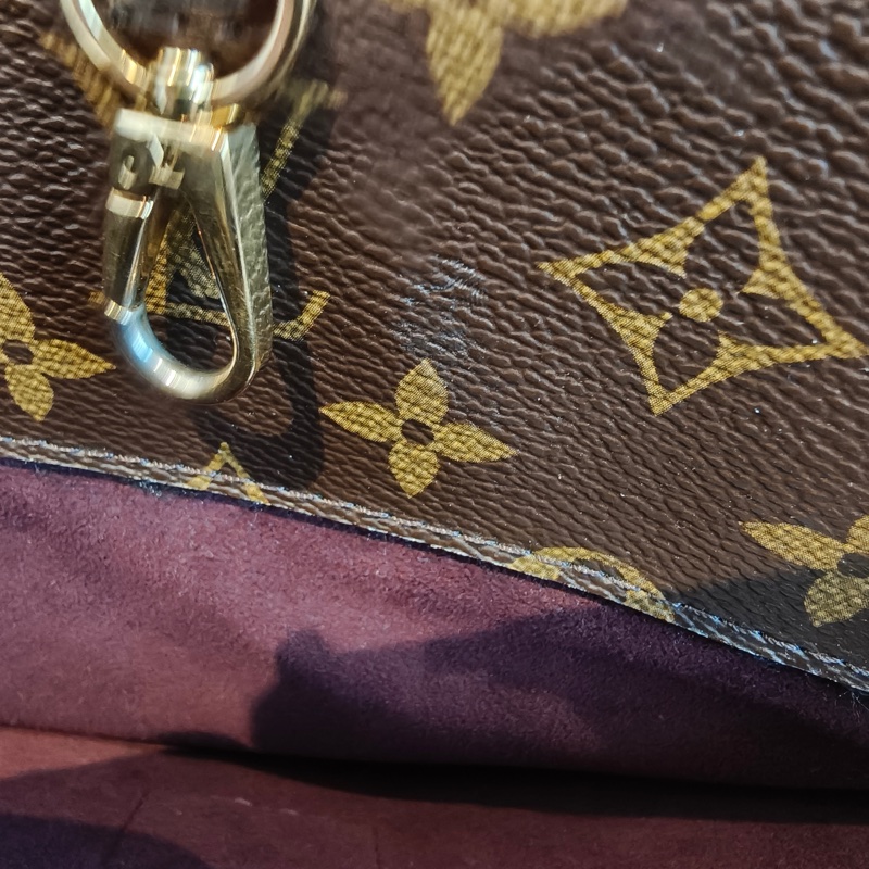 LOUIS VIUTTON 路易威登 Montaigne 中號 老花色 塗層帆布 通用款 手提包 單肩包-10