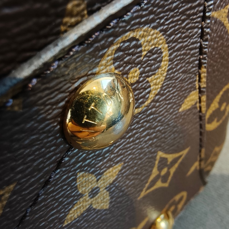 LOUIS VIUTTON 路易威登 Montaigne 中號 老花色 塗層帆布 通用款 手提包 單肩包-11