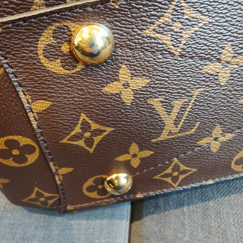 LOUIS VIUTTON 路易威登 Montaigne 中號 老花色 塗層帆布 通用款 手提包 單肩包-13