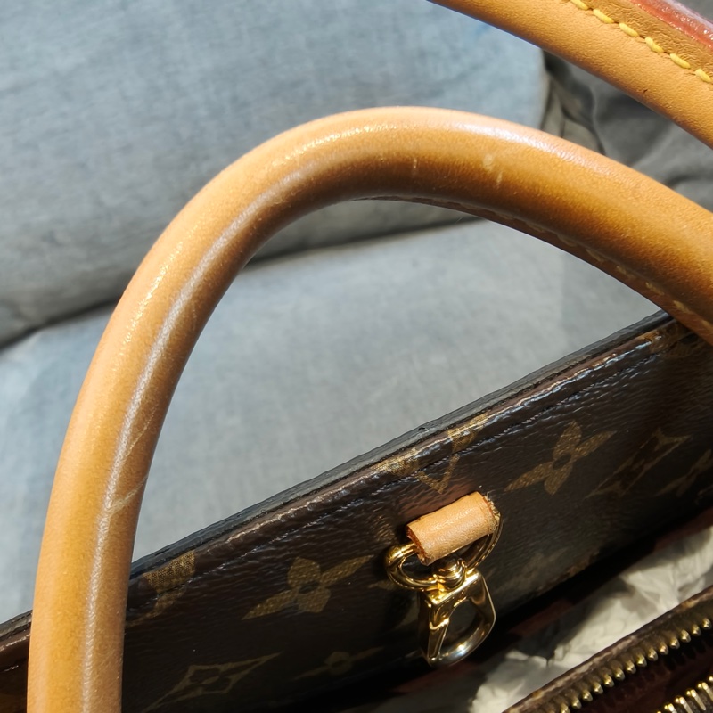 LOUIS VIUTTON 路易威登 Montaigne 中號 老花色 塗層帆布 通用款 手提包 單肩包-14