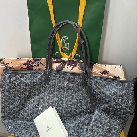 Goyard pm 托特 灰色