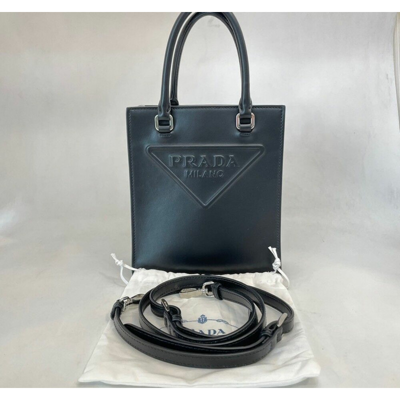 【包稅】PRADA 刺繡三角形Logo斜背包 1BA333-6